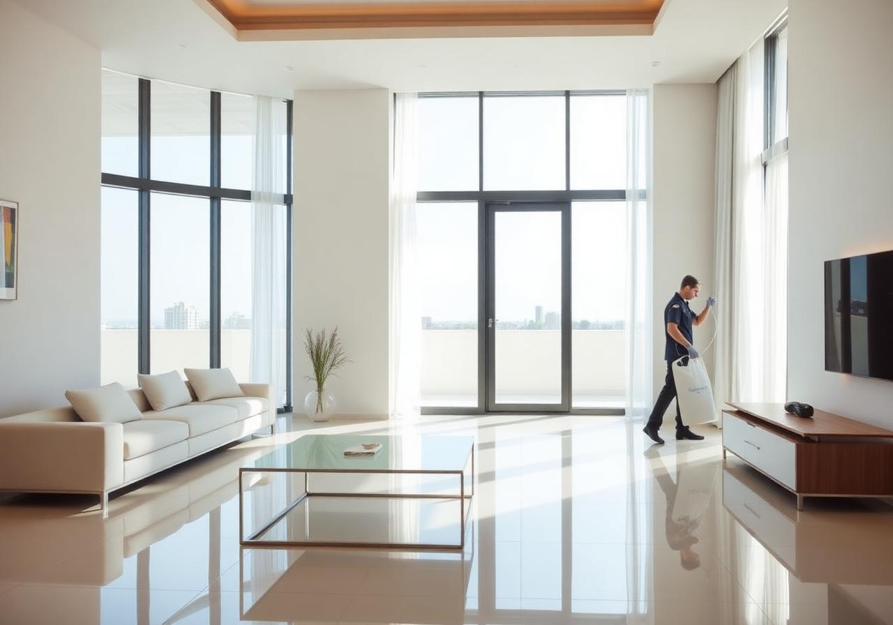 Residential cleaning in a Dubai apartment